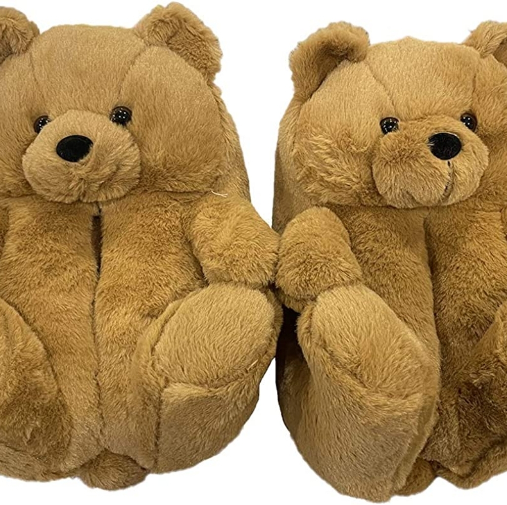 Light Brown Teddy Bear Slippers